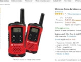 Paire de talkie walkie motorola à 23.9 euros le 20 mai