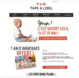 Gratuit : la carte de fidelité 1 an Tape à l&rsquo;oeil (mode enfants ) au lieu de 3 euros