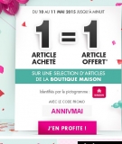 Tati : 1 article acheté = 1 offert sur maison, décoration … les 10 – 11 mai