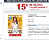 15€ l’abonnement d’un an au magazine TECHNIKART (au lieu de 50€ au numero)