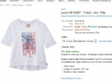 Tee shirt levi’s pour filles à 7.39 euros