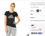 Bon plan running: tee shirt adidas femmes climalite à moins de 10 euros port inclus