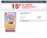 9.5 euros l&rsquo;abonnement à 10 numeros de Tele7jours – jeux