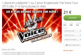 Billets à prix réduits pour la tournée the voice 2015
