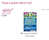 Jeu : ticket à gratter Illiko x 20 à 2€ au lieu de 5