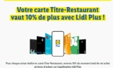 Bon plan Lidl : payez en ticket restaurant et obtenez 10% de coupon