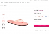 Bon prix tongs femmes roxy à 8.4 euros port inclus