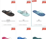 10€ les tongs Quiksilver et Roxy pour hommes et femmes