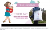 Gratuit :  un tototte bag avec des échantillons pour  bébés