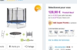 Bon plan trampoline : 2.5 m à 129 euros + de 17 à 25% en bons d&rsquo;achats avec echelle + bache