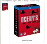 Blu ray : Trilogie Ocean&rsquo;s à moins de 10 euros ( Eleven, Twelve, Thirteen  ) port inclus