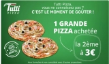 Réduction chez TUTTI PIZZA : un bon pour avoir la deuxieme pizza à 3€