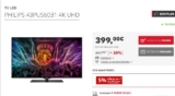 Bon prix TV 4K PHilips 43 pouces à 399€ ( +20€ de bons d&rsquo;achats)