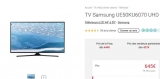 Tv 4k samsung 50 pouces à 645€ avec en prime une gopro et 60€ sur carte adherent fnac (+ 300€ si abonnement à canalplus)
