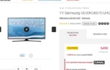 Bon plan tv 4k samsung 4k 50 pouces qui revient à 530€