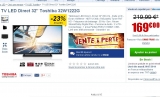 Tv 32 pouces toshiba pas chère : 169 euros