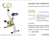 Vélo d’interieur pliant en vente flash à moins de 80 euros