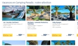 Promo : Camping Mobil home à  99€ la semaine avec une vente flash Camping Paradis
