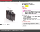 3 valises de voyage ABS à 129 euros en promo le 26 juillet