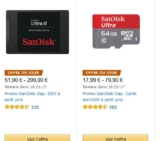 Bon plan carte mémoire et disque SDD Sandisk en vente flash le 19 mai sur amazon