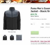 Bon prix Veste Puma hommes à 25.4 euros port inclus