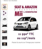 Voiture SEAT MII By Cosmopolitan vendue sur amazon à 11990 .. livrée en 72 heures