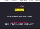 Lingerie Wonderbra : bon d’achat de 50€ vendu à moitié prix